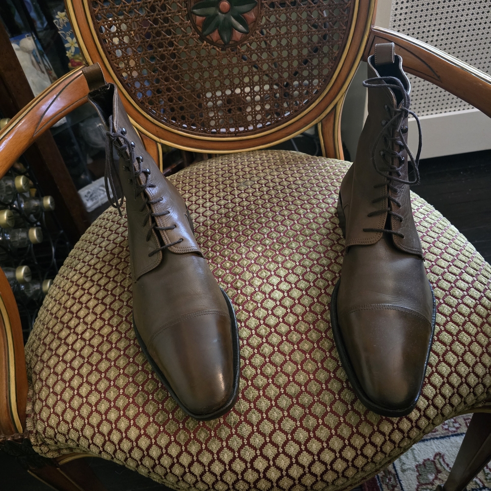 Gucci Dark Brown Men's Leather Boots